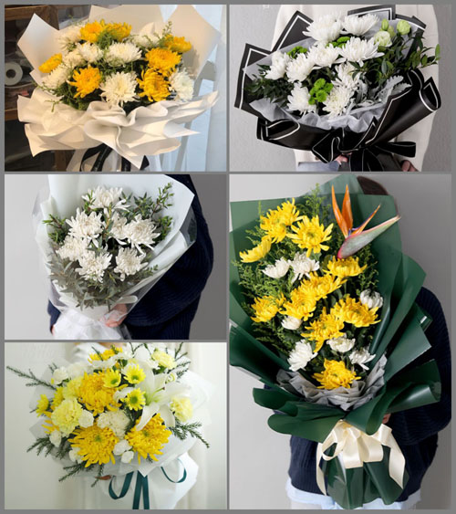 广东湛江市廉江市石岭镇竹山背村白事花束代送